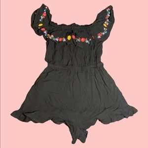 Forever 21 black off-the-shoulder romper
